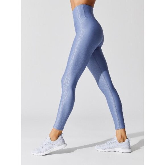 💕CARBON38💕 Leopard Takara Shine Legging ~ Blue - Picture 6 of 14